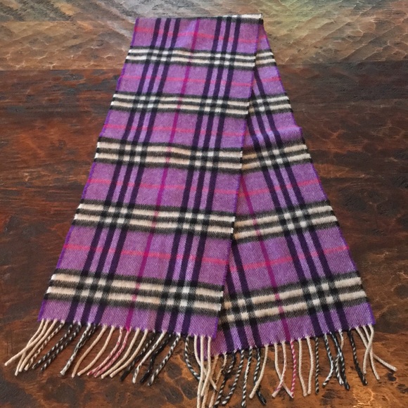 burberry cashmere scarf purple